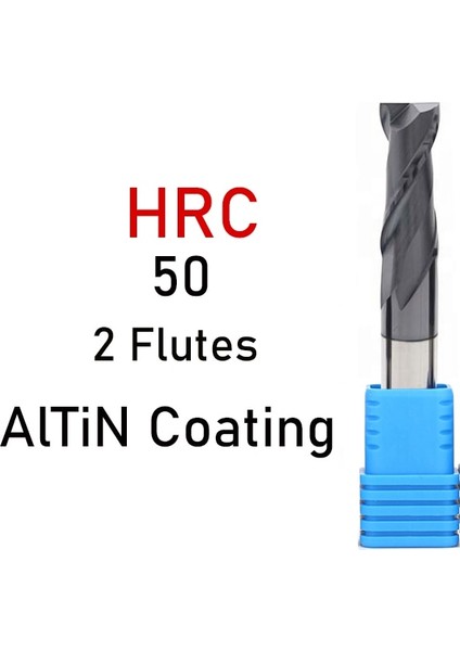 6X6DX50L-2F, 1 Adet HRC50 Alüminyum HRC50 HRC55 HRC65 Karbür Uçlu Değirmen 2 Flüt Parmak Freze Freze Kesici Alaşım Kaplama Tungsten Çelik Kesme Aleti Cnc Işleme Frezeler (Yurt Dışından)