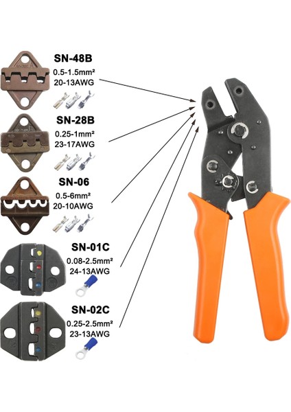 SN-28B Sıkma Pensesi Çenesi (Çene Genişliği 6 Mm/pense 190 Mm) Tab 2.8 4.8 6.3/c3 Xh2.54 3.96 2510 Için Tapa Yayı SN-28B SN-48B (Yurt Dışından)