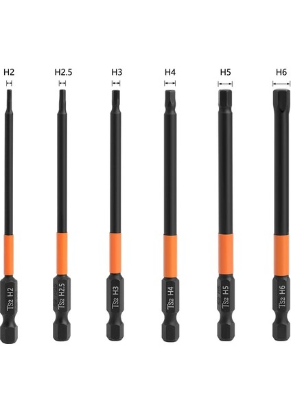 H2X50MM Tornavidalar Shank Matkap Tornavida Lokma Anahtar Altıgen Bit Allen Bit Bit Elektrik Uçları Tornavida Seti 1/4 "manyetik (Yurt Dışından)