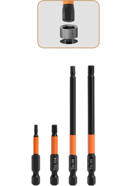 H2X50MM Tornavidalar Shank Matkap Tornavida Lokma Anahtar Altıgen Bit Allen Bit Bit Elektrik Uçları Tornavida Seti 1/4 "manyetik (Yurt Dışından)