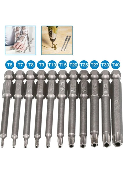 T8 Torx Tornavida Bit Manyetik Kafa Tornavida SETI/T7/T8/T9/T10/T15/T20/T25/T27/T30/T40 75MM Ekstra Uzun Elektrikli Alet Parçaları (Yurt Dışından) modelleri