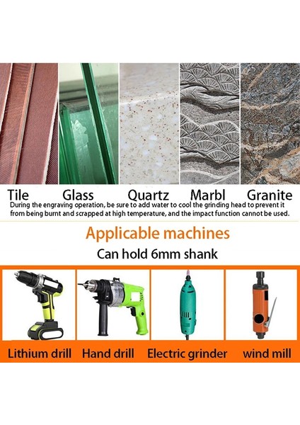 No.15 Vakum Kaynaklı Elmas Taşlama Kafası Çapak Gravür Matkap Uçları Taş Alaşım Yeşim Soyma Dökme Demir Parlatma Oyma Aracı 6/8/10MM (Yurt Dışından)