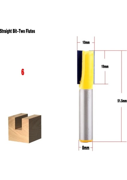 6no(20) 1pc 8mm Shank Yüksek Kaliteli Düz/dado Freze Ucu Seti 3.2,3.4,5,8,10,12,14,18,20MM Çaplı Ahşap Kesme Aleti - Chwjw (Yurt Dışından)