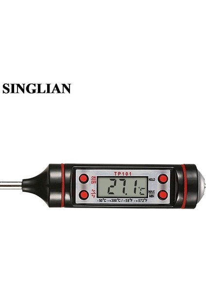 Siyah TP101 Elektronik Gıda Termometresi Mutfak Yağı Termometre Elektron Probu Sıvı Barbekü Pişirme Dijital Ekran Sıcaklık Kalem Ölçer (Yurt Dışından) fırsatları