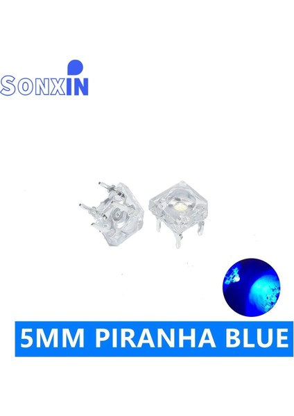 Mavi 50 Adet 5mm F5 Piranha LED Beyaz Kırmızı Turuncu Amber Şeffaf 5mm LED Diyot Işık Yayan Diyotlar 4-Pins Piranha LED Diodos Parlaklık (Yurt Dışından) modelleri