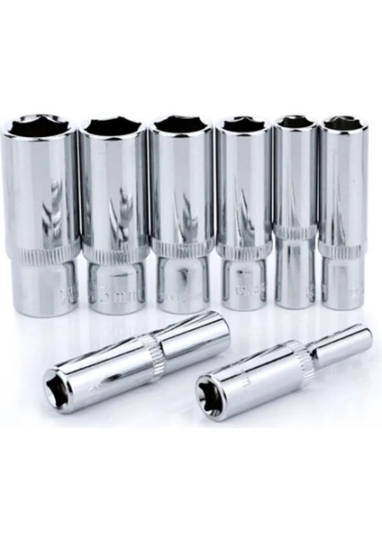 1 Adet-5mm 1 Adet/takım 1/4 "sürücü 50MM Derin Lokma Seti Crv Anti-Pas Altıgen Uzun Soket 4-14MM Tork Anahtarı Cırcır Lokma Anahtar Kafaları (Yurt Dışından)