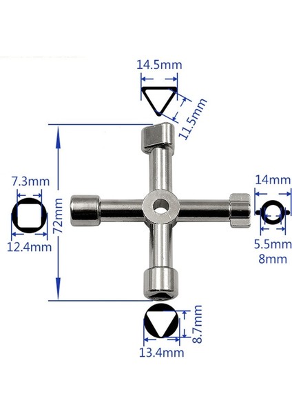 Stil 4 Çapraz Üçgen Anahtar Tren Elektrikli Asansör Kabini Vana Alaşımlı Üçgen/kare (Yurt Dışından) indirimleri