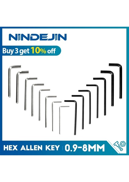 Siyah Kaplama 1.5mm 20 Adet Nındejın 2-20 Adet L Şekilli Altıgen Altıgen Anahtar Allen Anahtarı 0.9mm 1.5mm 2mm 2.5mm 3mm 4mm 5mm 6mm 8mm Karbon Çelik Allen Anahtarı (Yurt Dışından) fiyatları