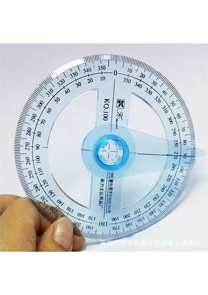 Beyaz Yeni Taşınabilir Çapı 10 cm Plastik 360 Derece Işaretçi Iletki Cetvel Açı Bulucu Salıncak Kolu Okul Ofis Malzemeleri (Yurt Dışından) fiyatları