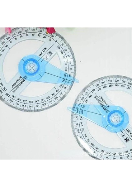 Beyaz Yeni Taşınabilir Çapı 10 cm Plastik 360 Derece Işaretçi Iletki Cetvel Açı Bulucu Salıncak Kolu Okul Ofis Malzemeleri (Yurt Dışından) fırsatları