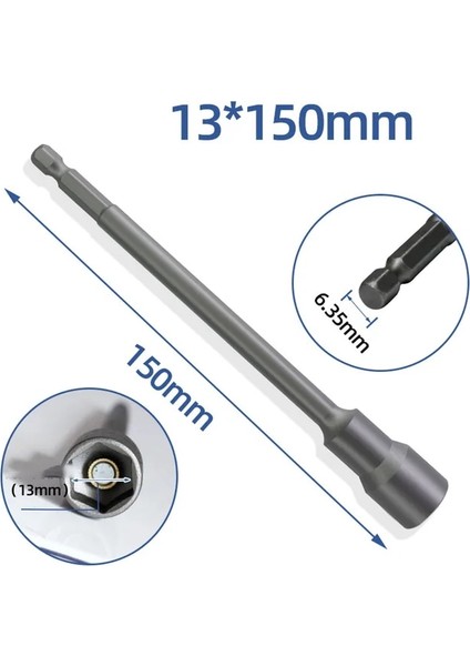 13 mm 150MM Altıgen Lokma Anahtar Somun Sürücü Matkap Ucu Adaptörü Mürettebat Anahtarı 6-19MM Elektrikli Tornavida Kolu Tamir Araçları (Yurt Dışından)
