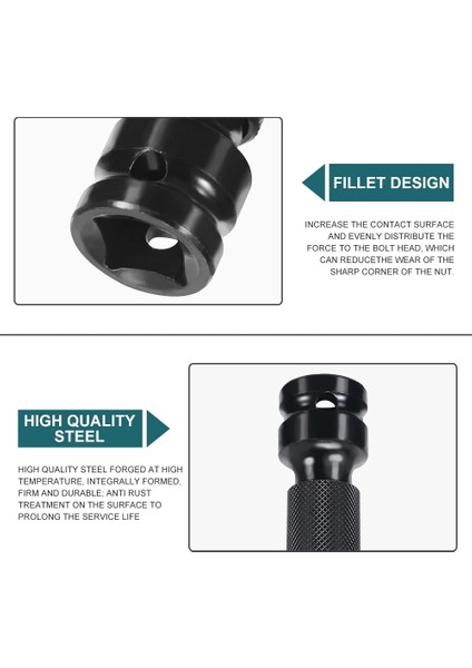 1 Takım Standart Tip 1/2 Inç Kare 1/4 Inç Altıgen Cırcır Soket Darbeli Anahtar Soket Adaptörü Ingiliz Anahtarı Takımı Sürücü Dönüştürücü Hızlı Bırakma Aracı 50MM (Yurt Dışından) indirimleri