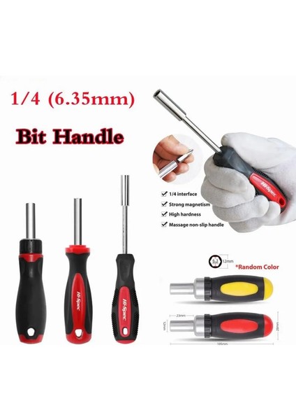 KTBI02-F 1/4 (6.35MM) Cırcırlı Tornavida Bit Tutucu Kolu Oluklu Hex Torx Phillips Bit Için Çok Fonksiyonlu Manyetik Bit Sürücü (Yurt Dışından) modelleri