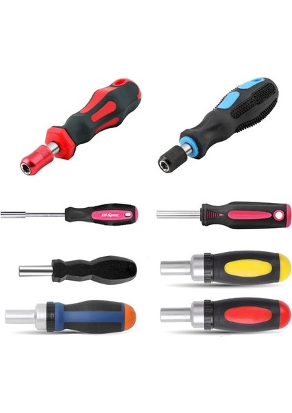 KTBI02-F 1/4 (6.35MM) Cırcırlı Tornavida Bit Tutucu Kolu Oluklu Hex Torx Phillips Bit Için Çok Fonksiyonlu Manyetik Bit Sürücü (Yurt Dışından) indirimleri