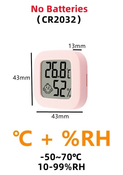 Tip A Pembe Mini Iç Mekan Termometresi LCD Dijital Sıcaklık Odası Higrometre Ölçer Sensörü Nem Ölçer Iç Mekan Termometresi Sıcaklık (Yurt Dışından)