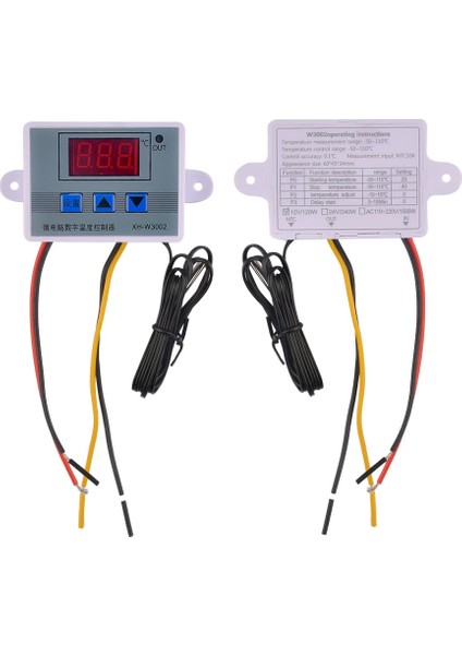 XH-W3002 Dc 24V XH-W3002 Sıcaklık Kontrol Cihazı AC110V-220V DC12V/24V LED Dijital Kontrol Termostat Mikrobilgisayar Anahtarı Termoregülatör Sensörü (Yurt Dışından)