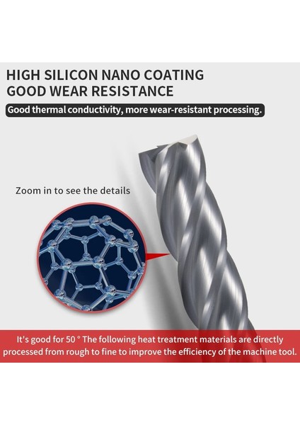 4f D3.5XD4X50L 1 Adet Tungsten Çelik Uçlu Değirmen 1MM-12MM 4 Flüt HRC50 Düz Şaft Freze Kesici Alaşım Kaplama Karbür Torna Takımları Cnc Makineleri (Yurt Dışından) modelleri