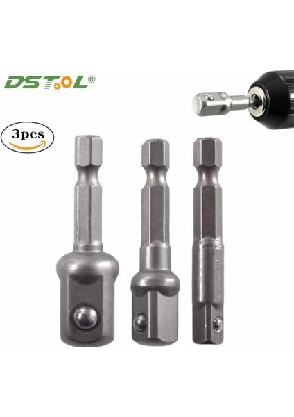 3 Adet (1 Takım) Hex Elektrikli Matkap Ucu Sürücü Soket Uçları Seti 1/4 "3/8" 1/2 "adaptör Anahtarı Kol Uzatma Çubuğu Elektrikli Tornavida Uçları Aracı (Yurt Dışından) fırsatları