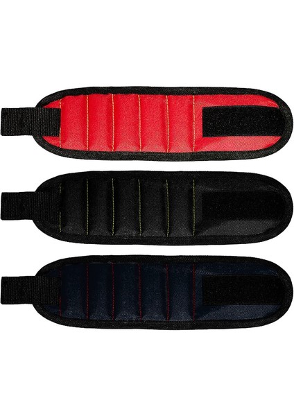 Kırmızı 3 Mıknatıs Yeni Güçlü Manyetik Bileklik Taşınabilir Alet Çantası Tutmak Için Vida Tırnak Somun Cıvata Matkap Ucu Tamir Kiti Organizatör Depolama (Yurt Dışından) indirimleri