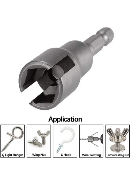Kanat Somun Sürücü 1/4 Inç 6.35MM Hex Shank Soket Adaptör Somunu Güç Aracı Için Oluklu Kelebek Cıvata Lokma Anahtar Elektrikli Tornavida Kol (Yurt Dışından) fiyatları