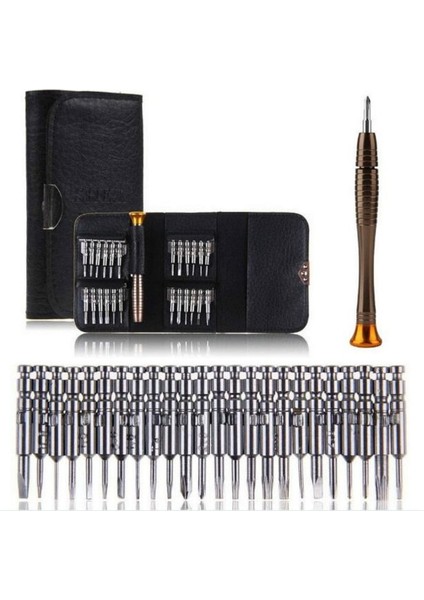 Manyetizma Siyah 25 In 1 Torx Mini Hassas Tornavida Manyetik Set Elektronik Tornavida Açılış Onarım Araçları Kiti iPhone Pc Kamera Izle (Yurt Dışından)