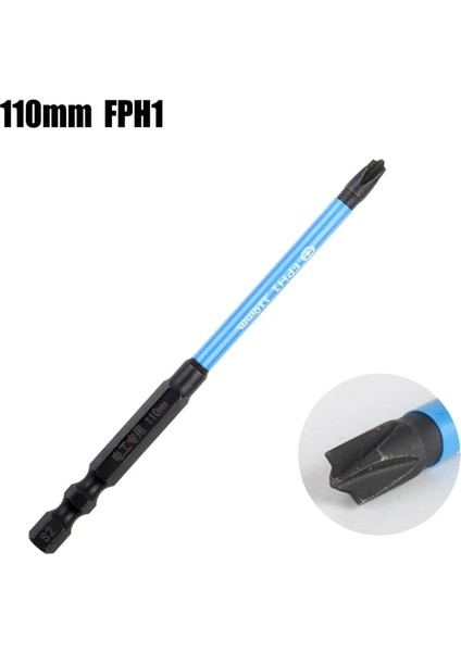110MM Fph1 Manyetik Tornavida Bit Toplu Kafa Çapraz Yüksek Sertlik El Matkap Ucu Elektrikli Tornavida Seti Elektrikçi Ph1 Ph2 65-150MM (Yurt Dışından)