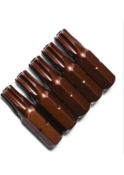 T30-5 Adet 5 Adet 25MM 5 Noktalı Tornavida Ucu 1/4 "hex Shank Torx Matkap Ucu Tamir Araçları Tornavida Seti T8 T10 T15 T20 T25 T27 T30 T40 (Yurt Dışından) modelleri