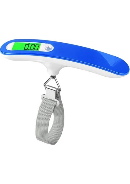 Mavi Renk 50 kg x 10G Dijital Bagaj Ölçeği Arka Işık ile Elektronik Terazi Ağırlık Dengesi Bavul Seyahat Asılı Steelyard Kanca Ölçeği (Yurt Dışından)
