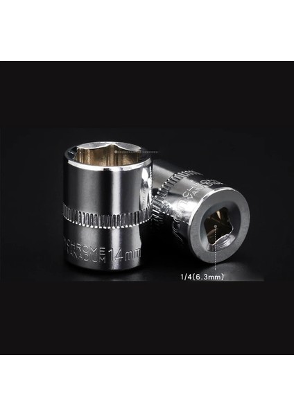 7mm Tek Parça 1/4" 4 4.5 5 5.5 6 7 8 9 10 11 12 13 14MM Lokma Anahtar Seti Altıgen Metrik 6 Nokta Soket Başlı Bit Kovan Kiti 25MM Uzunluk (Yurt Dışından)