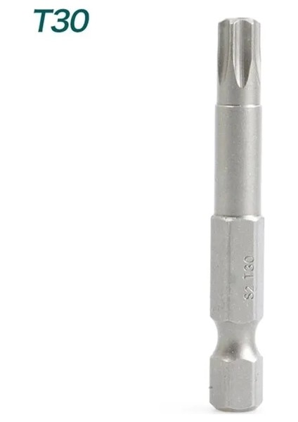 T30 1 Adet 50MM Torx Tornavida Bit Manyetik Tek Kafa Altıgen Alaşımlı Çelik Torx Çapraz Elektrikli Tornavida Araçları Aksesuarları (Yurt Dışından)