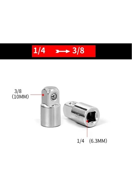1 4 3 8 1/4 "3/8" 1/2 "sürücü Cırcır Lokma Seti Pnömatik Darbe Anahtarı Bağlantı Soket Adaptörü Dişi Erkek Dönüştürücü El Tamir Araçları (Yurt Dışından)