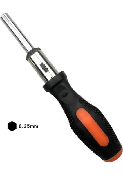 6.35MM Cırcır Tornavida Bit Tutucu Düz Saplı Tornavida Uzatma Soket Cırcır Çok Fonksiyonlu El Kumandalı Aletler (Yurt Dışından)