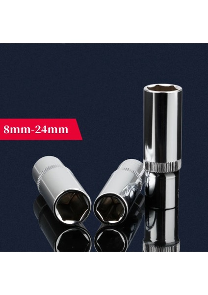 12MM 1 Adet Altıgen 3/8 Derinleştirmek Uzun Lokma Anahtar Kafa Kol Krom Vanadyum Alaşımı 8 9 10 11 12 13 14 15 16 17 18 19 20 21 22 23 24MM (Yurt Dışından)