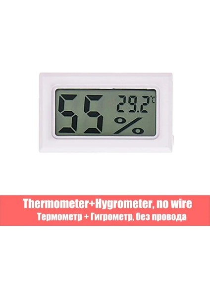 Beyaz Mini Kablosuz Dijital LCD Kapalı Uygun Sıcaklık Sensörü Nem Ölçer Termometre Higrometre Ölçer (Yurt Dışından)