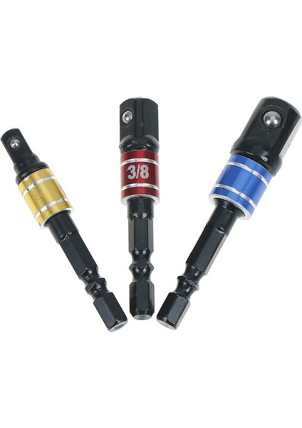Balck 1-4 1 Adet Matkap Soket Adaptörü Darbeli Matkap Hex Shank Uzatma Çubuğu 1/4 3/8 1/2 Kare Kafa Matkap Ucu Adaptörü El Aletleri (Yurt Dışından)