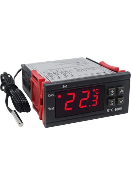 Ac 110V-220V Dijital Sıcaklık Kontrol Cihazı Termostat Termoregülatör Inkübatör Röle LED 10A Isıtma Soğutma STC-1000 Stc 1000 12V 24V 220V (Yurt Dışından)