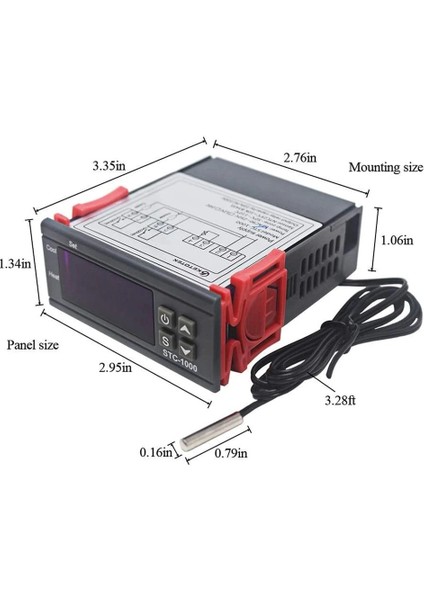 Ac 110V-220V Dijital Sıcaklık Kontrol Cihazı Termostat Termoregülatör Inkübatör Röle LED 10A Isıtma Soğutma STC-1000 Stc 1000 12V 24V 220V (Yurt Dışından) modelleri