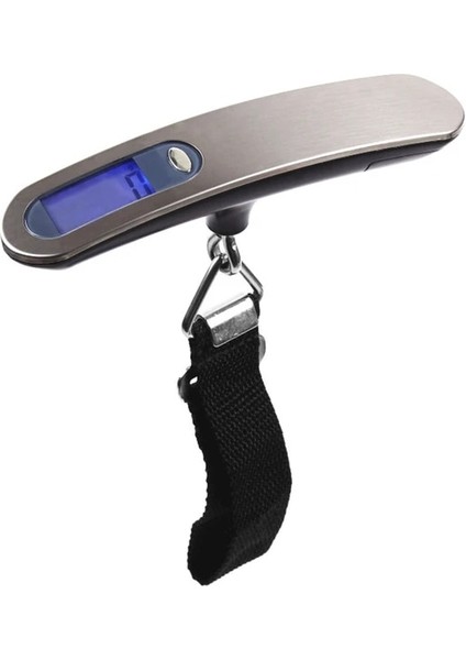 B 50 kg Taşınabilir LCD Dijital Terazi Elektronik Tartı Ağırlık Dengesi Bavul Seyahat Çantası Asılı Steelyard Kanca Balıkçı Terazisi (Yurt Dışından)