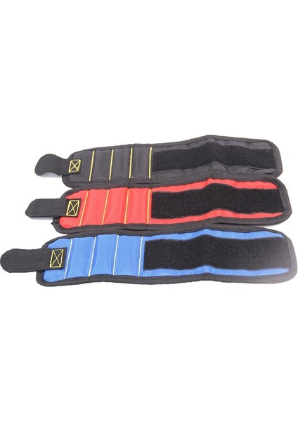 Kırmızı Manyetik Bilek Desteği Bandı Güçlü Mıknatıslar ile Vidaları Tutmak Için Tırnak Bilezik Kemer Desteği Chuck Spor Kırmızı Mavi Siyah Aracı (Yurt Dışından) indirimleri
