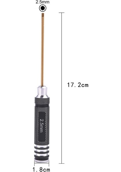 1 Adet 2.5mm H1.5-3mm Allen Altıgen Tornavida Anahtar 1.5mm 2mm 2.5mm 3mm Altıgen Vidalama Rc Helikopter Drone Uçak Modeli Onarım Aracı (Yurt Dışından)