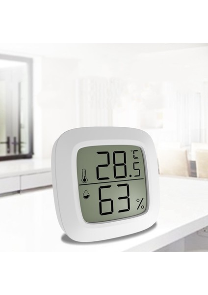 5 Adet Mini Higrometre ve Termometre LCD Dijital Ekran Kapalı Oda Higrometre Ölçer Sensörü Nem Ölçer Çift Taraflı Tutkal ile (Yurt Dışından)