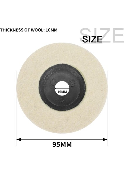 Siyah 1 Adet 1/3 Adet 4 ''yuvarlak Parlatma Çarkı Keçe Yün Parlatıcı Parlatıcılar Ped Tampon Disk Araçları (Yurt Dışından)