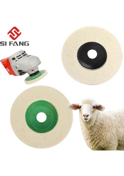 Siyah 1 Adet 1/3 Adet 4 ''yuvarlak Parlatma Çarkı Keçe Yün Parlatıcı Parlatıcılar Ped Tampon Disk Araçları (Yurt Dışından) fiyatları