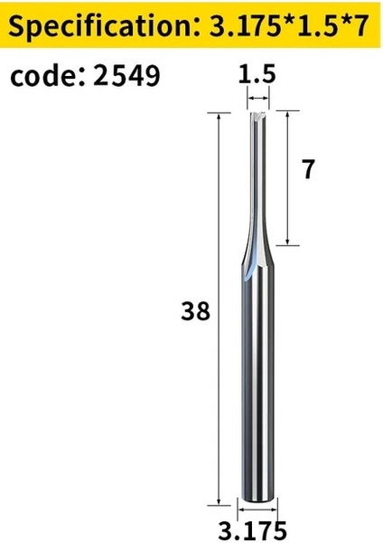 2549 Huhao 10 Adet 3.175 Shank Cnc End Mill Ağaç Işleme Araçları Tungsten Karbür Yönlendirici Bit Düz Yuvası Ahşap Kesici Gravür Bit (Yurt Dışından)