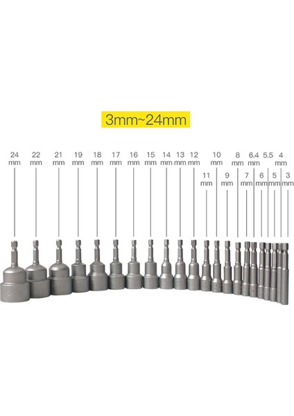 Manyetik 6mm 1 Adet 3MM-24MM Hex Soket Kol Bit Somun Sürücü Elektrikli Matkaplar Için Darbeli Sürücüler El Matkapları Araçları Parçaları Uzunluğu 65MM (Yurt Dışından) fırsatları