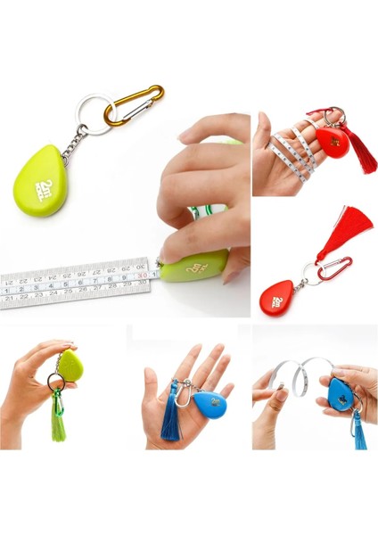 Çim G-No Püsküller Mini 2 M Ölçme Araçları Paslanmaz Çelik Geri Çekilebilir Metrik Cetvel Mezura Inşaat Ahşap Ölçüm Araçları (Yurt Dışından)