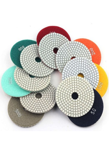50,1 Adet 3 Inç 3 "4"80-100MM Islak Buff Disk Aşındırıcı Reçine Seramik Parlatma Pedleri Granit Polimento Aracı Kuvars Zımpara Taşı Mermer 1 Adet (Yurt Dışından)
