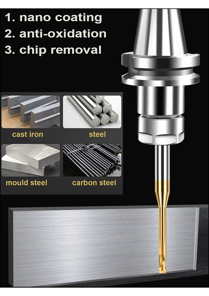 D1.5-L8.0-H04 HRC55 4 Flüt Seno HRC55 Uzun Boyunlu Düz Karbür Uçlu Freze 4 Flüt Freze Kesici Cnc Routerbits Uzun Flüt Frezeler 1mm 1.5mm 2mm 2.5mm 3.0mm (Yurt Dışından) indirimleri