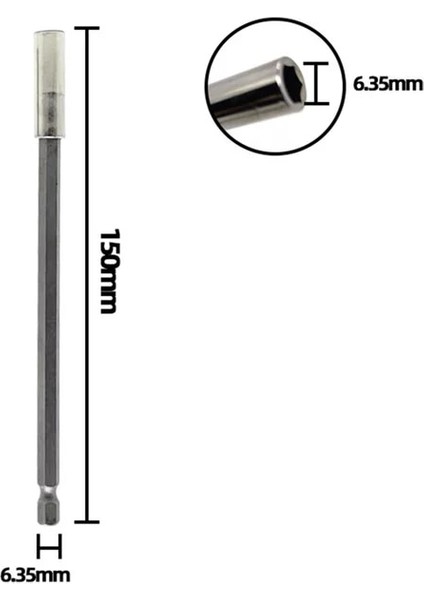 150MM 60/100/150MM Tornavida Bit Tutucu 1/4 ''hex Shank Uzatma Çubuğu Hızlı Değişim Tornavida Ipuçları Tutucu Soket El Aracı (Yurt Dışından)