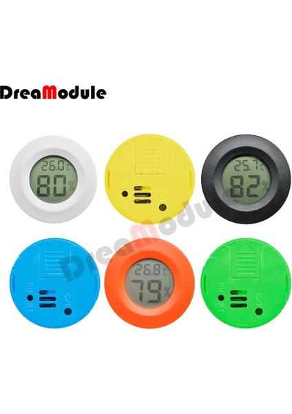 Siyah Mini LCD Dijital Neme Termometre Higrometre Buzdolabı Dondurucu Test Cihazı Termohigrometre Dedektörü Termometre Pet Araba (Yurt Dışından)